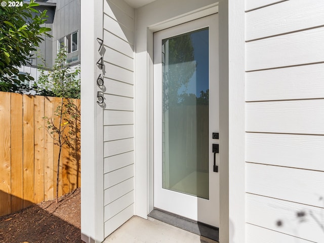 view of entrance to property