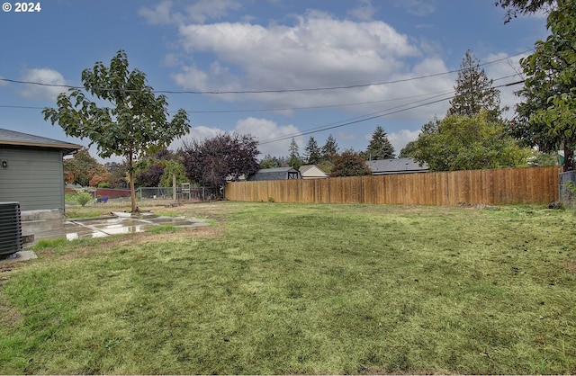 view of yard with cooling unit