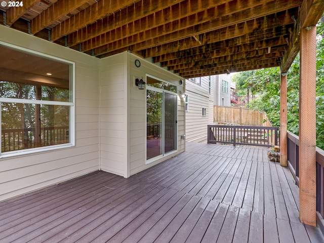 view of wooden terrace