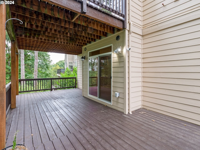 view of wooden deck