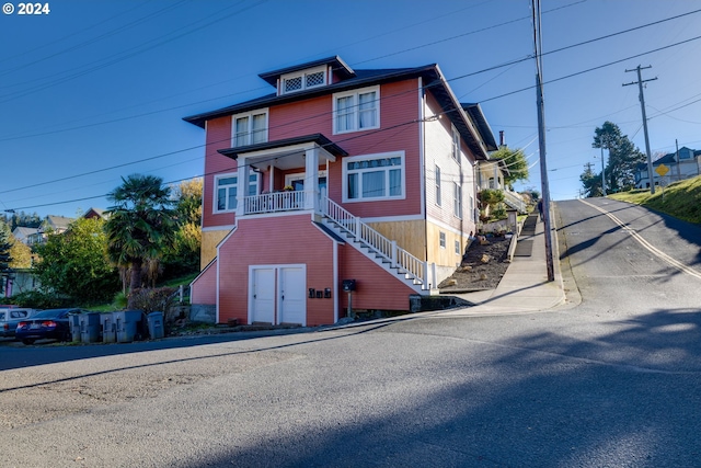 811 Franklin Ave, Astoria, OR 97103 - view of front facade featuring stairway and a porch
