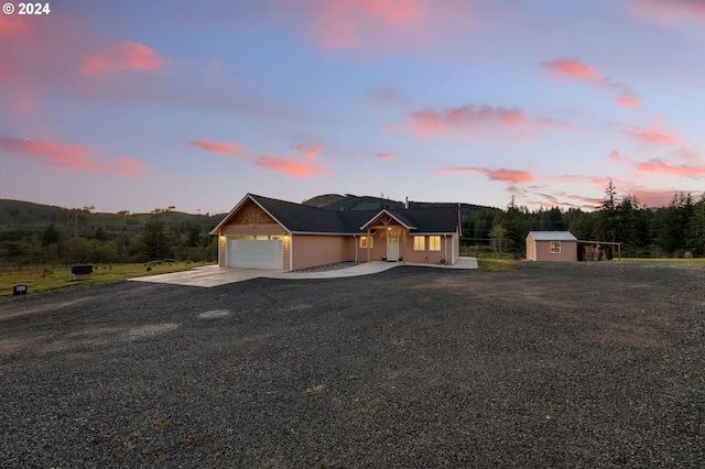 view of front of house featuring a garage