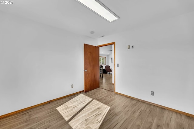 empty room featuring light hardwood / wood-style floors