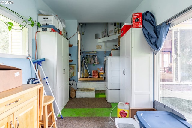 interior space with washer / clothes dryer