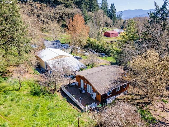 aerial view featuring a mountain view