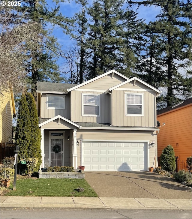 view of front of house featuring a garage