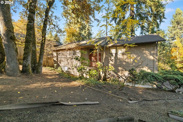 view of front of home