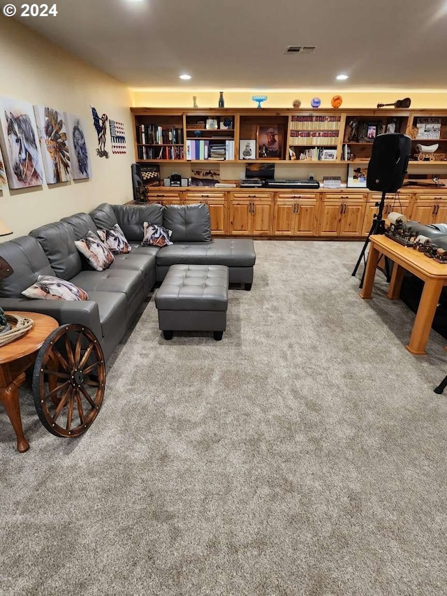 view of carpeted living room