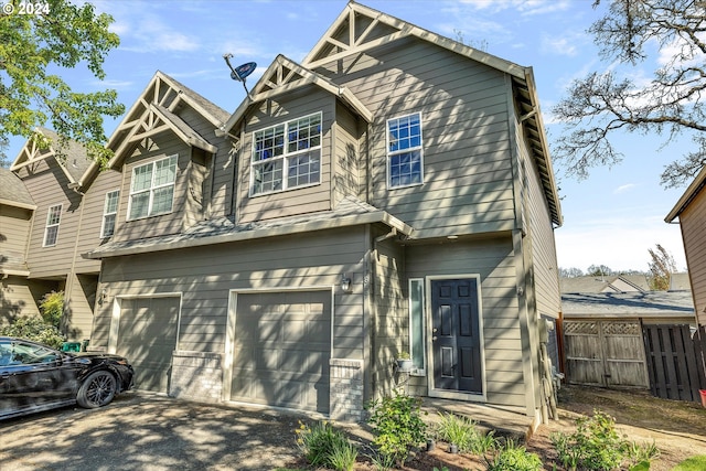 view of front of house featuring a garage