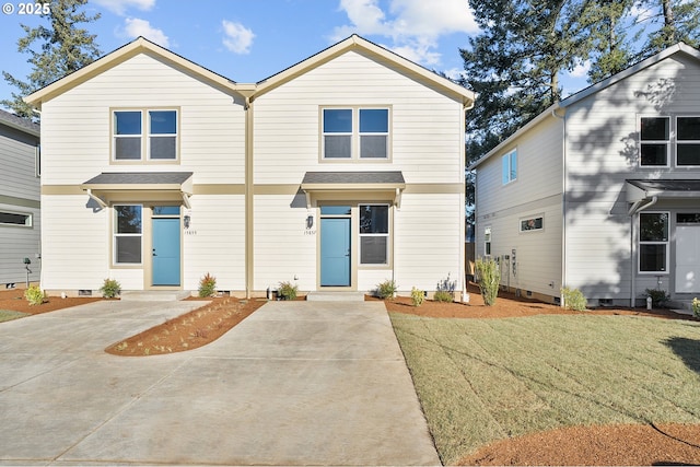 view of property with a front yard