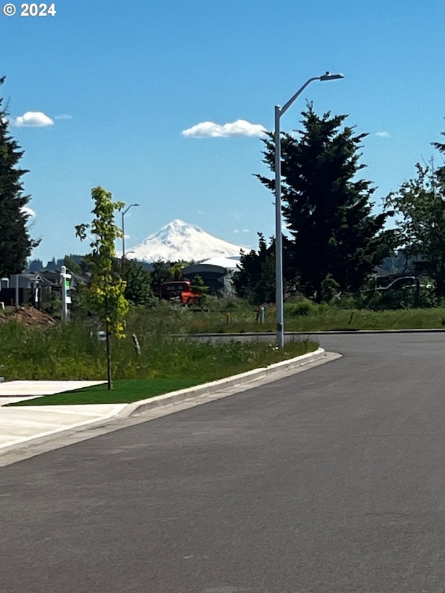 view of street featuring a mountain view