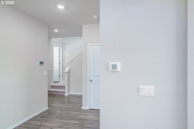 hall featuring wood-type flooring