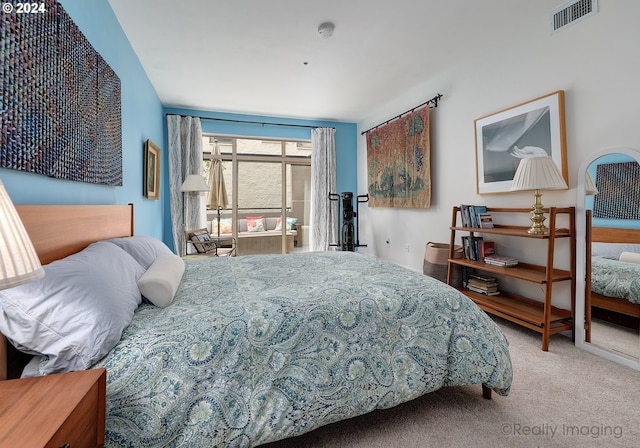 view of carpeted bedroom