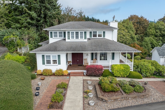 view of front of property with a porch