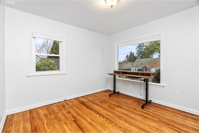 interior space with light wood-type flooring