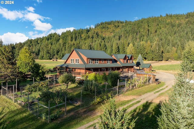 drone / aerial view featuring a rural view