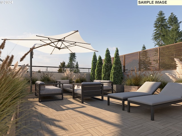 view of patio / terrace featuring outdoor lounge area