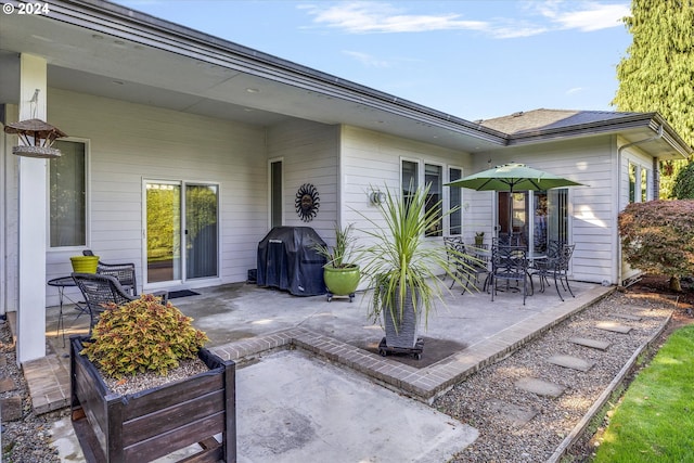 view of patio / terrace featuring grilling area