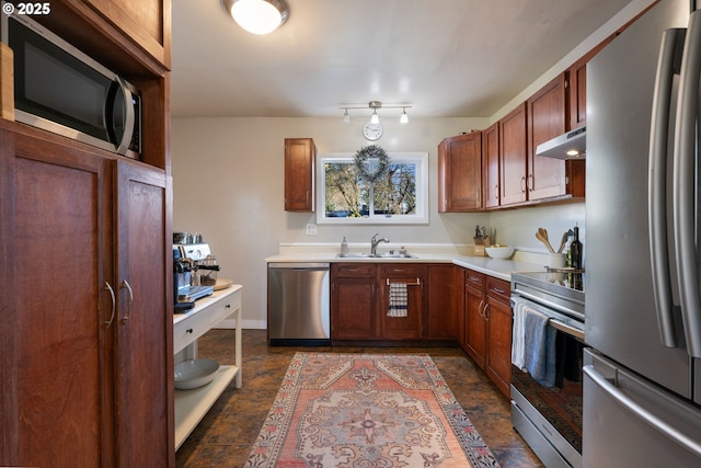 kitchen featuring sink and appliances with stainless steel finishes