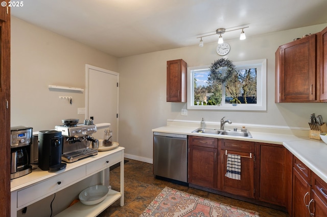 kitchen featuring dishwasher and sink