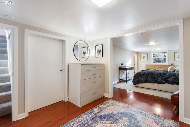 bedroom featuring hardwood / wood-style floors