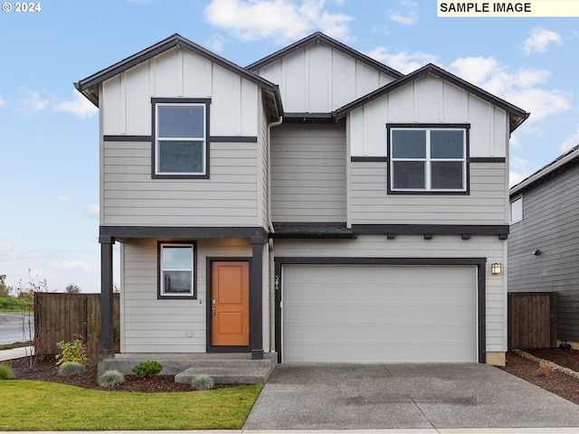 view of front of house featuring a garage