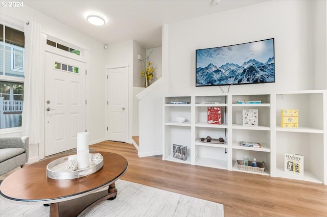 entrance foyer featuring hardwood / wood-style flooring