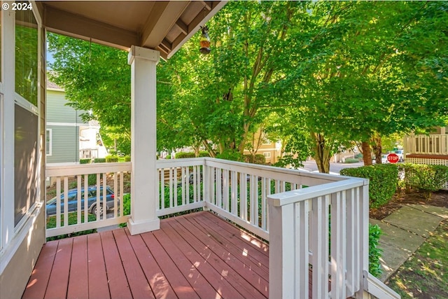 view of wooden deck