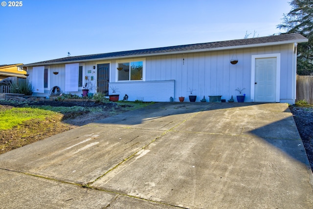 view of ranch-style house