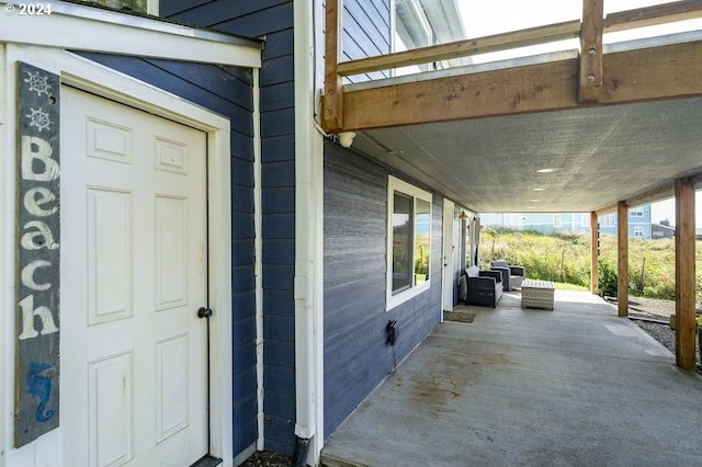 3660 Rocky Creek Ave, Depoe Bay, OR 97341 - view of patio / terrace featuring a porch