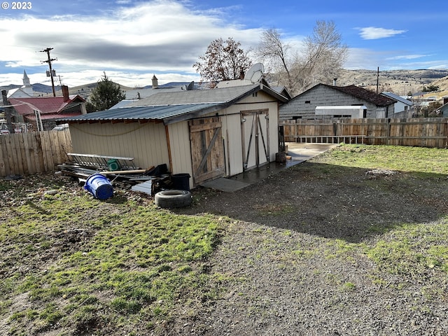 view of outdoor structure