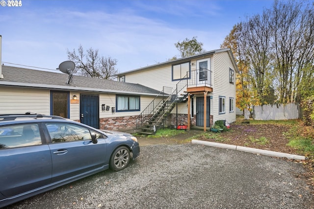 view of front of home