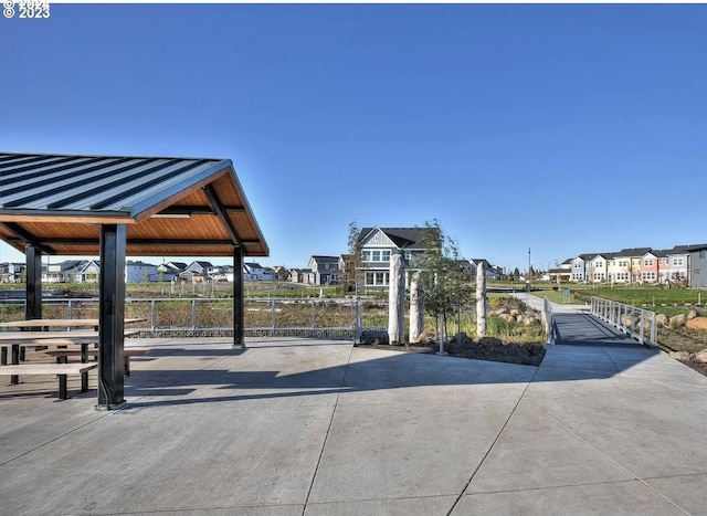 view of community with a gazebo