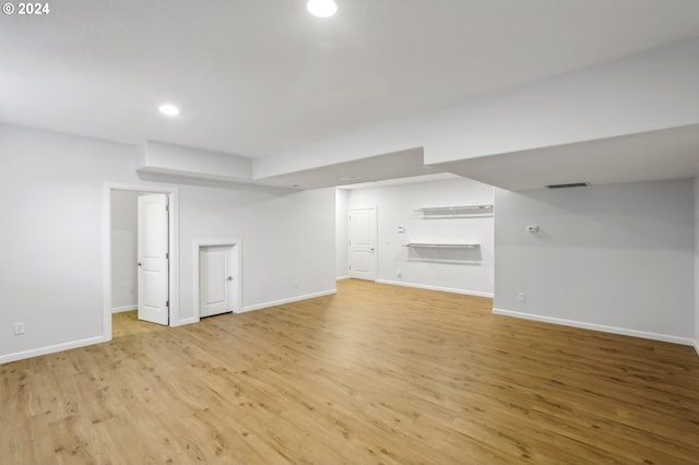 interior space featuring light hardwood / wood-style floors