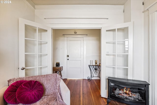 sitting room featuring hardwood / wood-style floors