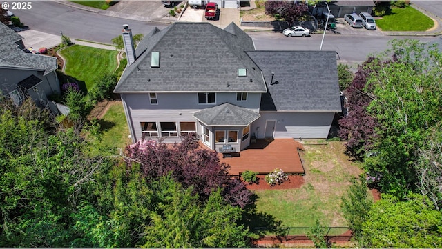 view from above of property