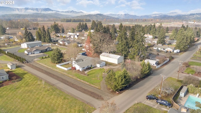 aerial view featuring a mountain view