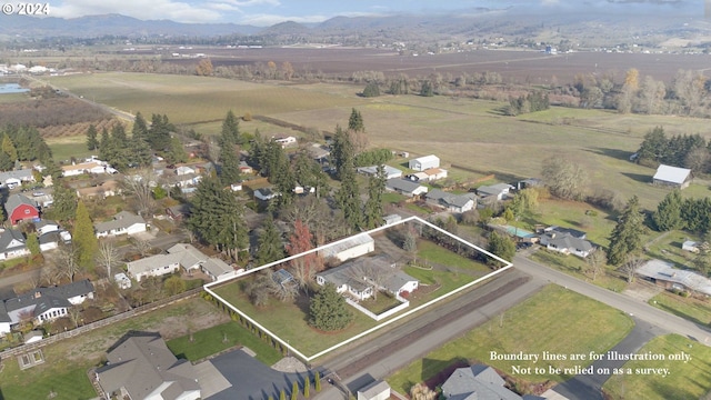 aerial view featuring a mountain view