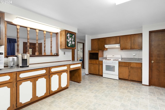 kitchen with gas range gas stove