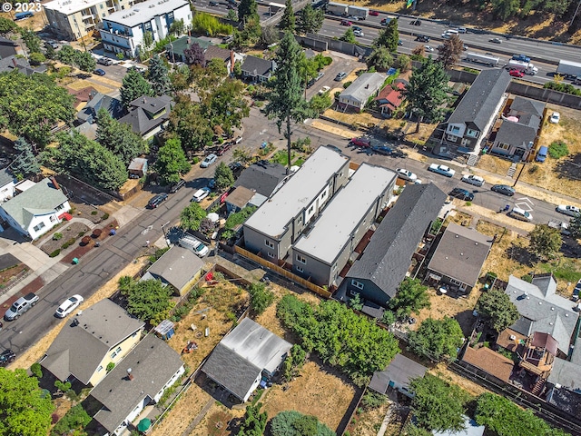 bird's eye view with a residential view