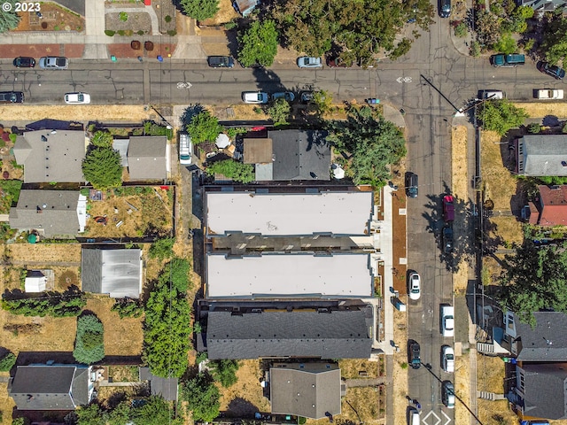 drone / aerial view with a residential view