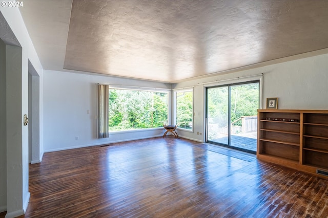 empty room featuring dark hardwood / wood-style floors and a wealth of natural light