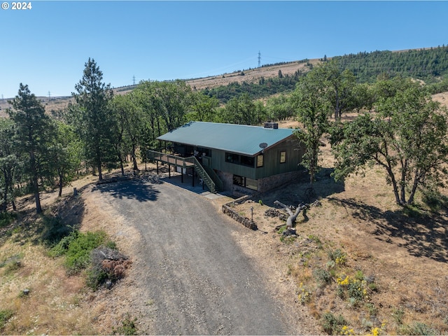 bird's eye view with a rural view