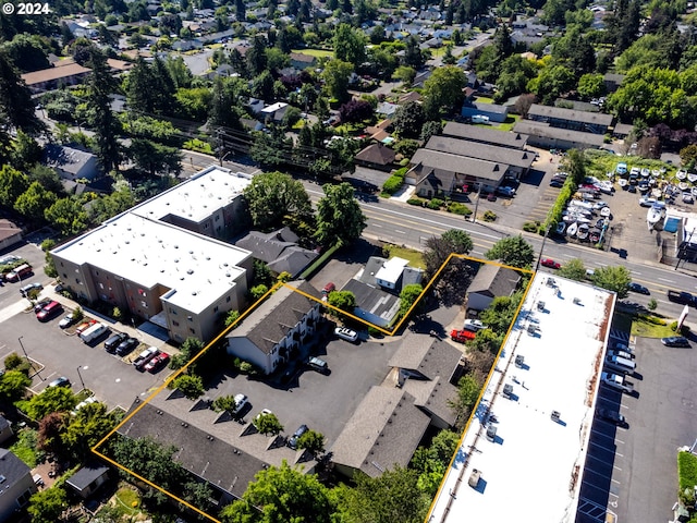 14937 SE Stark St, Portland, OR 97233 - aerial overview of property's location featuring property parcel outlined