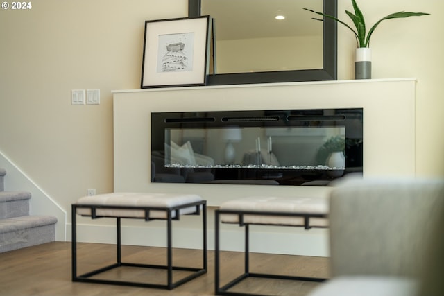 interior details with wood finished floors