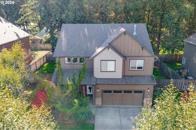 view of front of home featuring a garage