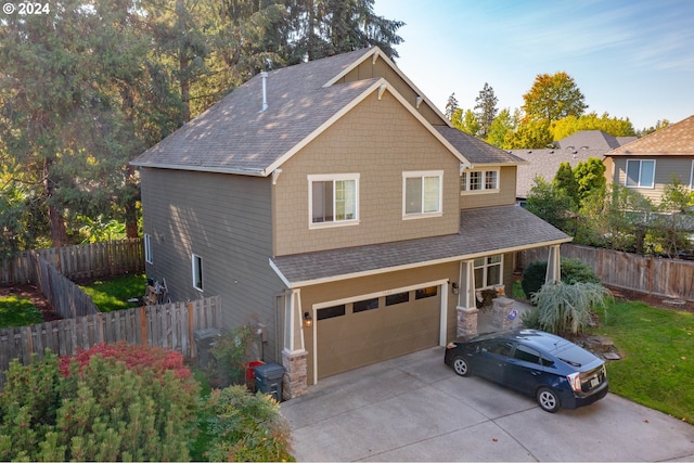 view of front facade with a garage