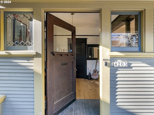 view of doorway to property