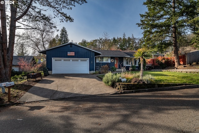 ranch-style house with a garage