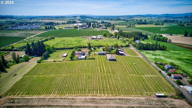 drone / aerial view with a rural view